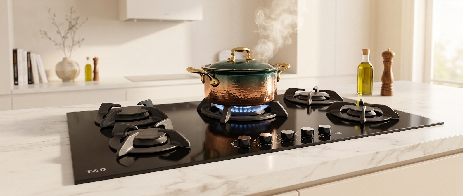 اجاق گاز صفحه ای شیشه ای